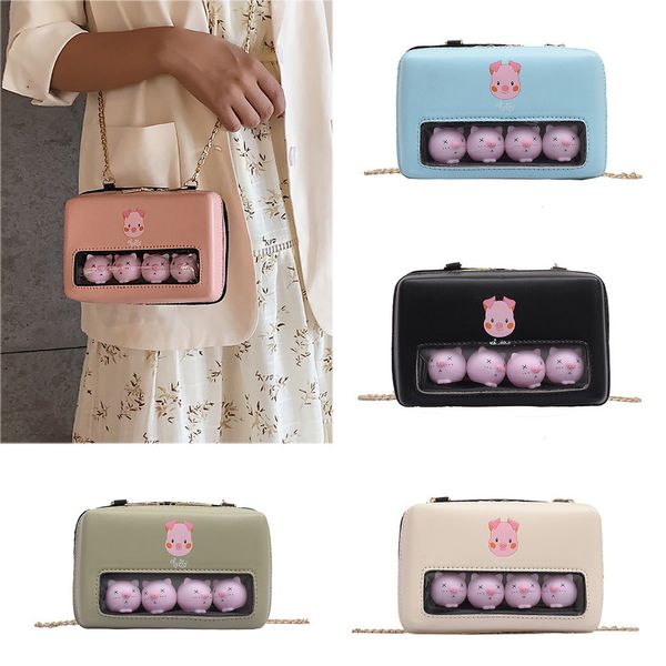 personality pig transparent chain crossbody bags for women clear jelly shoulder handbag small flap crossbody bag for girl #5$
personality pig transparent chain crossbody bags for women clear jelly shoulder handbag small flap crossbody bag for girl #5$
