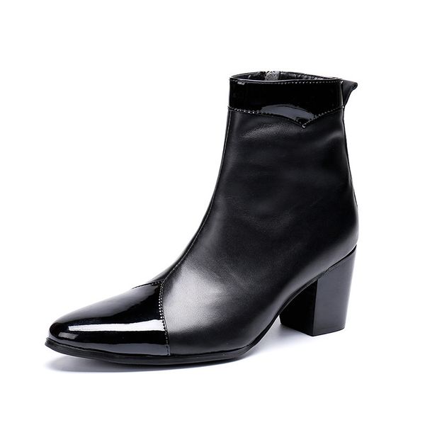 italian genuine leather men ankle boots black pointed toe fashion classic office high heels boots designer shoes men plus size
italian genuine leather men ankle boots black pointed toe fashion classic office high heels boots designer shoes men plus size