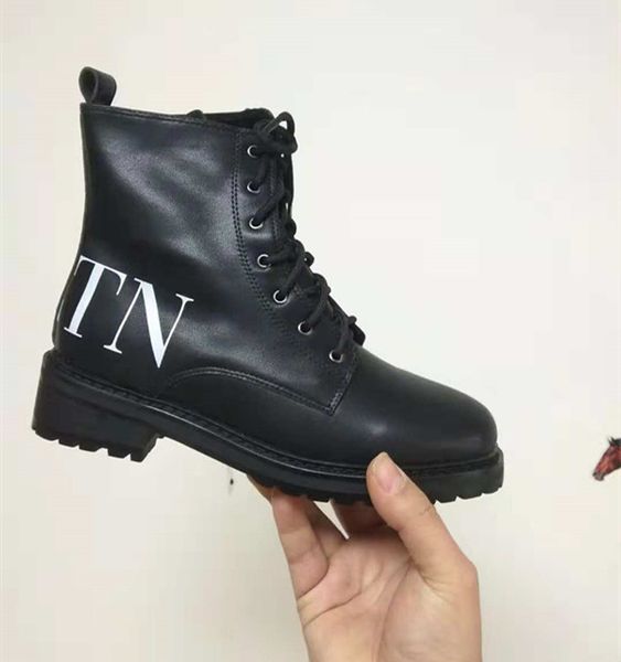 branded women leather lace up combat ankle boot designer lady leather tail lugged rubber sole flat boots, Black
branded women leather lace up combat ankle boot designer lady leather tail lugged rubber sole flat boots, Black