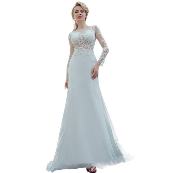 luxury long sleeve wedding dresses white fish tail lace long sleeved freight spring sticker beaches wedding dresses dh103
luxury long sleeve wedding dresses white fish tail lace long sleeved freight spring sticker beaches wedding dresses dh103
