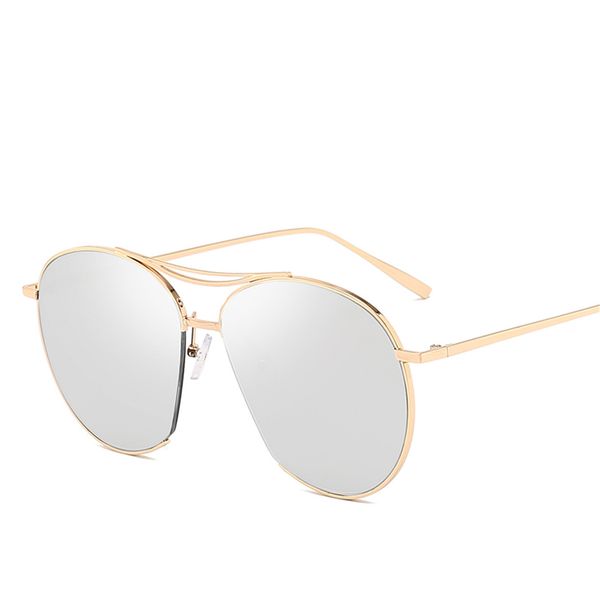 fashion women large stainless steel frame sunglasses 5 colors uv protection anti-reflective sunglasses for driving hiking travel, White;black
fashion women large stainless steel frame sunglasses 5 colors uv protection anti-reflective sunglasses for driving hiking travel, White;black