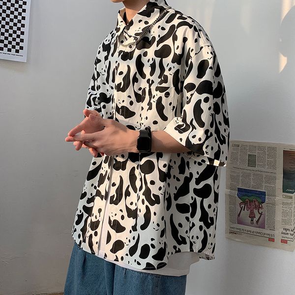 2020 men's casual cartoon printed clothes short sleeve hawaiian shirt camisa masculina french cuff mens fashion shirts s-3xl, White;black
2020 men's casual cartoon printed clothes short sleeve hawaiian shirt camisa masculina french cuff mens fashion shirts s-3xl, White;black