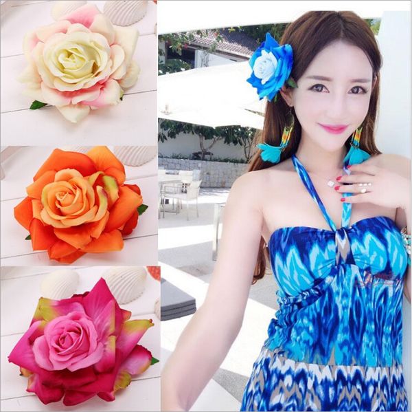 summer bohemia holiday fabric roses artificial flower women girls hair clip accessories for bride hair ornaments head decoration, Black;brown
summer bohemia holiday fabric roses artificial flower women girls hair clip accessories for bride hair ornaments head decoration, Black;brown