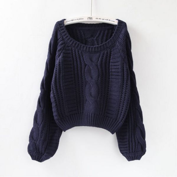 women autumn winter candy color sweater loose version of the puff sleeve solid pullover sweaters lady cable knitted sweater, White;black
women autumn winter candy color sweater loose version of the puff sleeve solid pullover sweaters lady cable knitted sweater, White;black