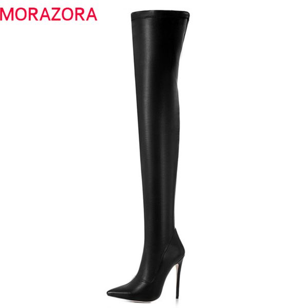 morazora 2020 new arrival thigh high boots women pointed toe autumn winter super heel shoes lady sock boots over the knee, Black
morazora 2020 new arrival thigh high boots women pointed toe autumn winter super heel shoes lady sock boots over the knee, Black