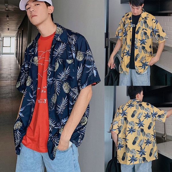 2019 men fashion brand summer shirts leaves flower pineapple print loose short sleeve shirt male hawaiian style beach shirt, White;black
2019 men fashion brand summer shirts leaves flower pineapple print loose short sleeve shirt male hawaiian style beach shirt, White;black