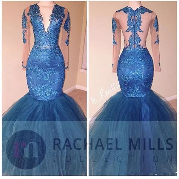 sheer v-neck lace appliques slim mermaid prom dresses long sleeves fishtail long ladies evening party gowns beading 2019 modest vestidos, Black
sheer v-neck lace appliques slim mermaid prom dresses long sleeves fishtail long ladies evening party gowns beading 2019 modest vestidos, Black