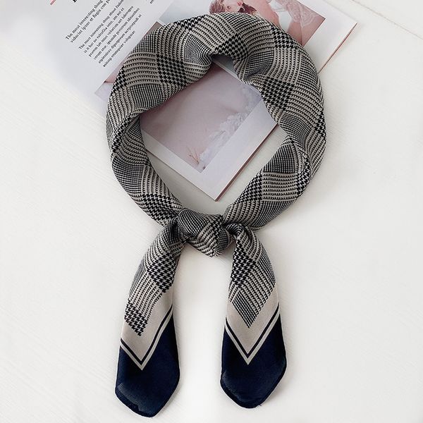 70cm silk scarf Retro style houndstooth small square scarf 2020 New Spring autumn thin bib Decorative stewardess scarf
70cm silk scarf Retro style houndstooth small square scarf 2020 New Spring autumn thin bib Decorative stewardess scarf