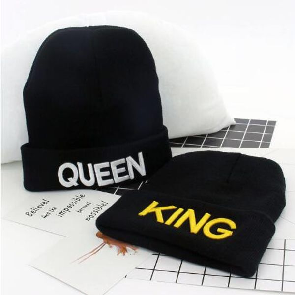 luxury women caps king embroidered knitted hat queen couple winter ladies woollen hat style caps, Blue;gray
luxury women caps king embroidered knitted hat queen couple winter ladies woollen hat style caps, Blue;gray