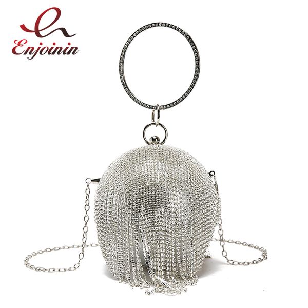 fashion round design tassel diamonds pu leather women party handbag evening bag chain purse totes bag female shoulder
fashion round design tassel diamonds pu leather women party handbag evening bag chain purse totes bag female shoulder