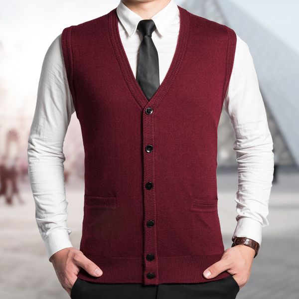 2016 latest fashion men autumn sleeveless solid color buttons up wool cardigan sweater, White;black
2016 latest fashion men autumn sleeveless solid color buttons up wool cardigan sweater, White;black