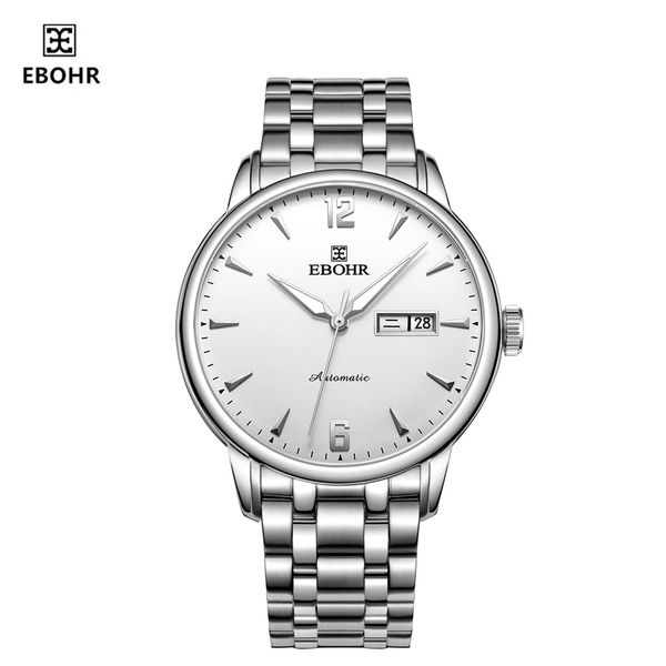 ebohr automatic mechanical men's watch steel belt waterproof fashion trend business couple watch 56230116, Slivery;brown
ebohr automatic mechanical men's watch steel belt waterproof fashion trend business couple watch 56230116, Slivery;brown