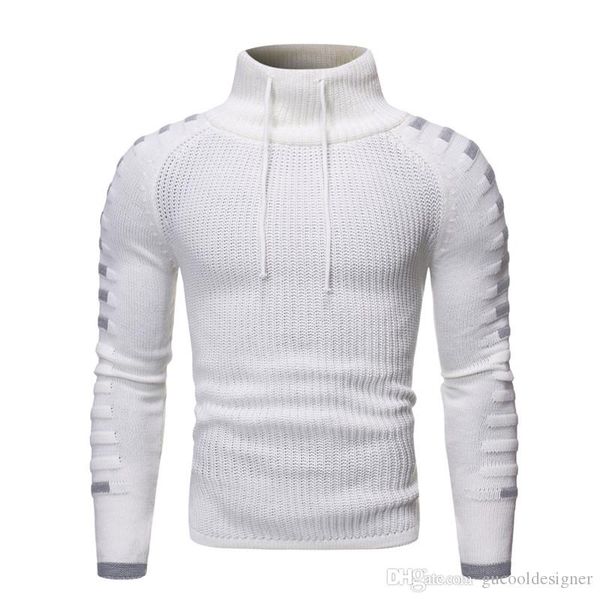 winter mens designer knitted sweaters fashion turtle neck panelled slim clothes casual long sleeves mens clothing, White;black
winter mens designer knitted sweaters fashion turtle neck panelled slim clothes casual long sleeves mens clothing, White;black
