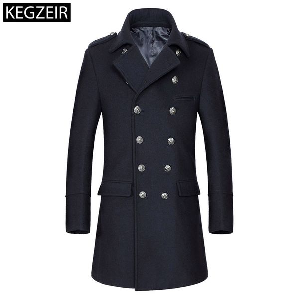 kegzeir 2019 new winter long woolen coat men double breasted mens peacoat casual fashion men's wool jacket slim abrigo hombre, Black
kegzeir 2019 new winter long woolen coat men double breasted mens peacoat casual fashion men's wool jacket slim abrigo hombre, Black