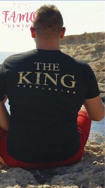 2019 new fashion summer couple clothes king queen letter printing women men t shirt funny matching lovers short sleeve tees top, White
2019 new fashion summer couple clothes king queen letter printing women men t shirt funny matching lovers short sleeve tees top, White