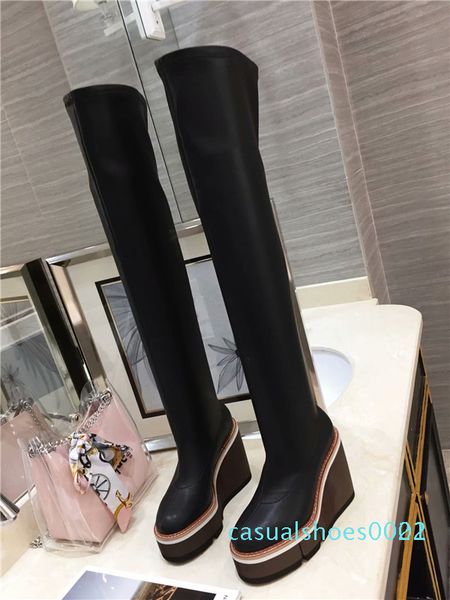 thick-soled skinny boots female round toe stretch over the knee boots autumn winter new super high-heeled wedge heel stovepipe c22, Black
thick-soled skinny boots female round toe stretch over the knee boots autumn winter new super high-heeled wedge heel stovepipe c22, Black