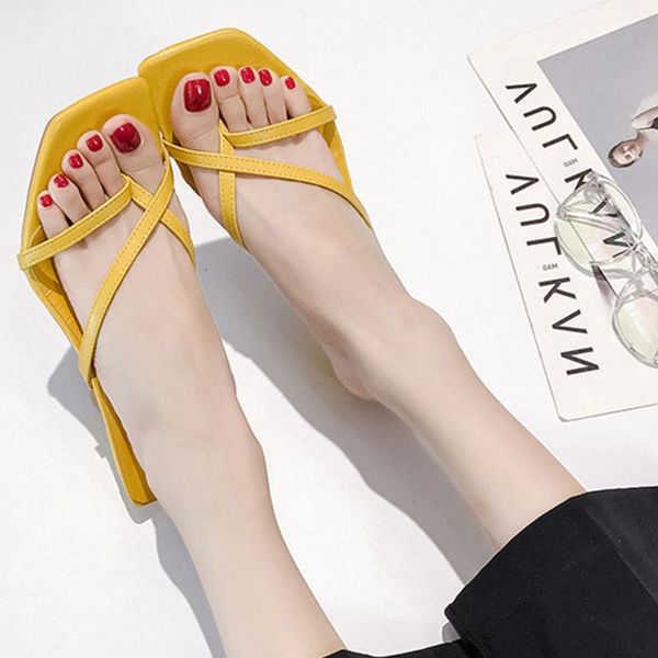 doratasia 2020 thin heels elegant shoes women summer sandal flip flops slippers woman, Black