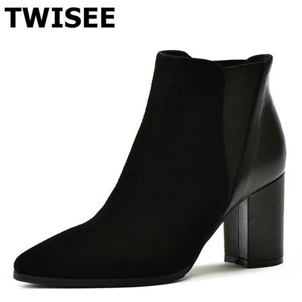 women mid calf boots new style pumps zapatos mujer warm point toe woman party shoes comfort fashion square heel, Black
women mid calf boots new style pumps zapatos mujer warm point toe woman party shoes comfort fashion square heel, Black