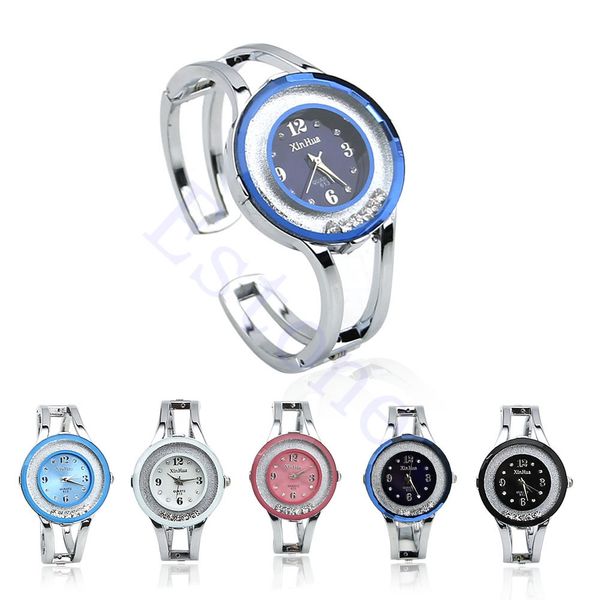 new women bangle crystal dial stainless steel quartz analog bracelet wrist watch, Slivery;brown
new women bangle crystal dial stainless steel quartz analog bracelet wrist watch, Slivery;brown