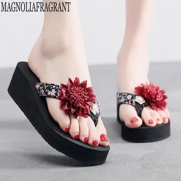 new wedge platform summer women slides fashion women flower sandals soft soles home slippers beach flip flops shoes woman c800, Black
new wedge platform summer women slides fashion women flower sandals soft soles home slippers beach flip flops shoes woman c800, Black