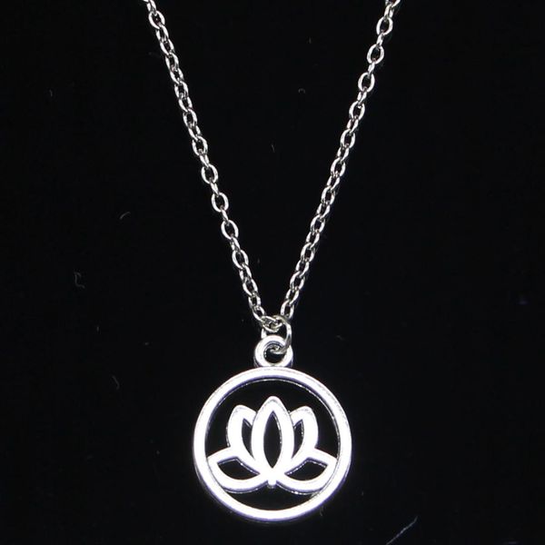 20pcs new fashion necklace 20mm lotus flower silver pendants short long women men colar gift jewelry choker
20pcs new fashion necklace 20mm lotus flower silver pendants short long women men colar gift jewelry choker