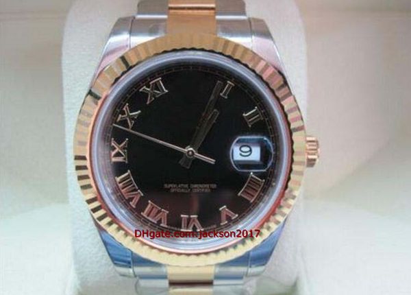 christmas gift wristwatches mens watch ll 116333 black roman numerals steel gold two tone, Slivery;brown
christmas gift wristwatches mens watch ll 116333 black roman numerals steel gold two tone, Slivery;brown