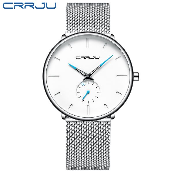 crrju mens watches brand luxury black quartz men watch drop mesh strap casual sport male relogio masculino 2150, Slivery;brown
crrju mens watches brand luxury black quartz men watch drop mesh strap casual sport male relogio masculino 2150, Slivery;brown