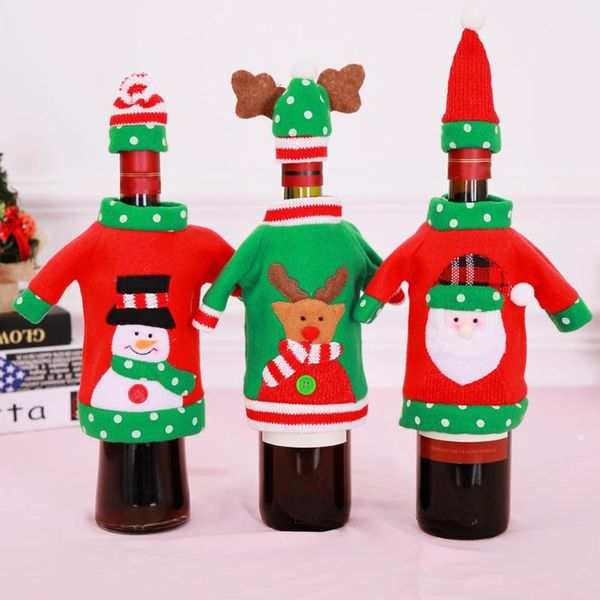 merry christmas red wine bottle cover bar xmas santa claus clothes wine gift bottle bag decoration dinner table decor for home
merry christmas red wine bottle cover bar xmas santa claus clothes wine gift bottle bag decoration dinner table decor for home