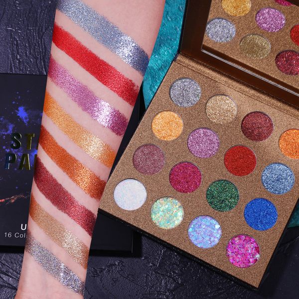 ucanbe make up palette 16 color starry luminous eyeshadow glitter high shining pigmented crystal paste eyes face body highlight
ucanbe make up palette 16 color starry luminous eyeshadow glitter high shining pigmented crystal paste eyes face body highlight