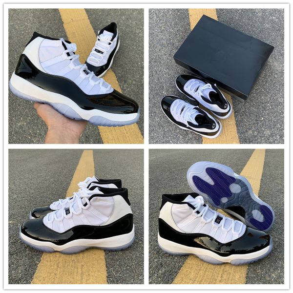 2018 new arrival jumpman xi 11 high concord black white basketball shoes 11s men training sneakers size 41-47 ing
2018 new arrival jumpman xi 11 high concord black white basketball shoes 11s men training sneakers size 41-47 ing
