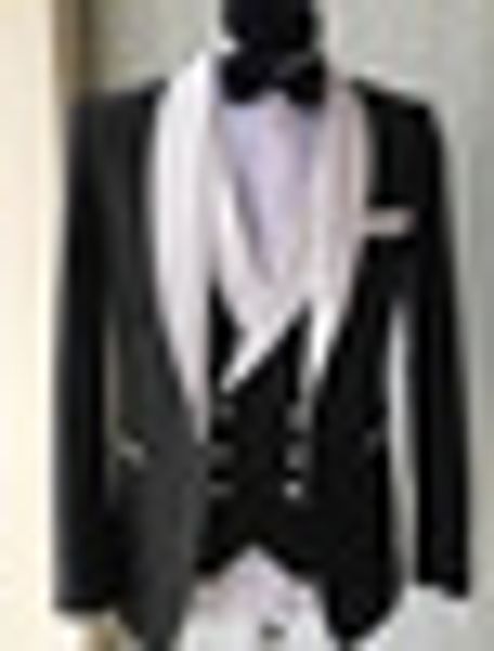 latest design wedding men suits white shawl lapel three piece jacket double breasted vest pants slim fit groom tuxedos, White;black
latest design wedding men suits white shawl lapel three piece jacket double breasted vest pants slim fit groom tuxedos, White;black
