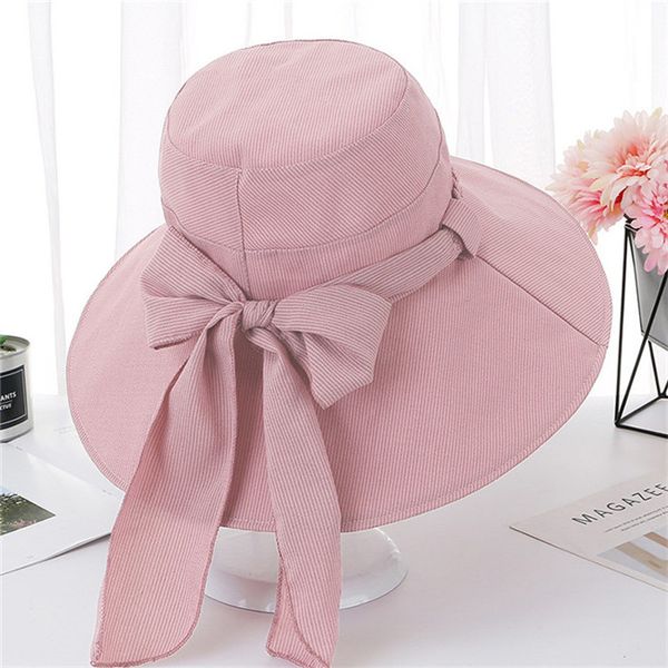 wide brim hats women's large eaves pinstripe cap foldable bow sun hat suitable for travel variety of color for sale, Blue;gray
wide brim hats women's large eaves pinstripe cap foldable bow sun hat suitable for travel variety of color for sale, Blue;gray