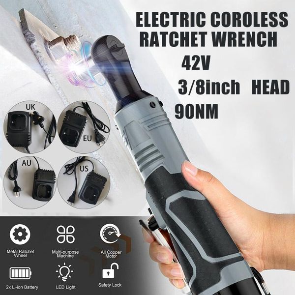 42v 350rpm 90nm electric cordless ratchet right angle wrench 3/8in tool + 1pc li-ion battery us/uk/eu/au plug
42v 350rpm 90nm electric cordless ratchet right angle wrench 3/8in tool + 1pc li-ion battery us/uk/eu/au plug
