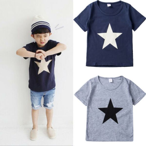 2019 new simple star baby boys t-shirt short sleeve shirt children cute blouse tee for children clothes kid toddler clothing, Blue
2019 new simple star baby boys t-shirt short sleeve shirt children cute blouse tee for children clothes kid toddler clothing, Blue