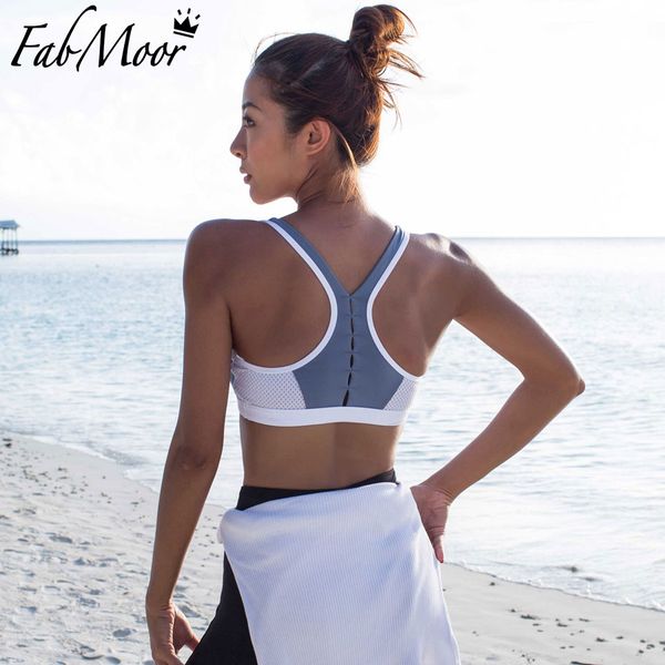 women's medium support strappy sport bra racerback padded push up sports bra perforated fabric cardio cross-fit yoga running, White;black
women's medium support strappy sport bra racerback padded push up sports bra perforated fabric cardio cross-fit yoga running, White;black