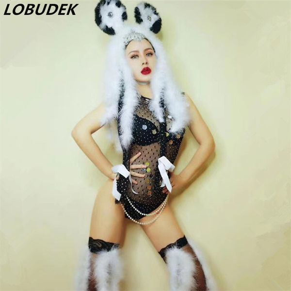 stage wear bar club party female dance team performance costume black mesh crystal bodysuit feather headdress stocking dj singer, Black;red
stage wear bar club party female dance team performance costume black mesh crystal bodysuit feather headdress stocking dj singer, Black;red