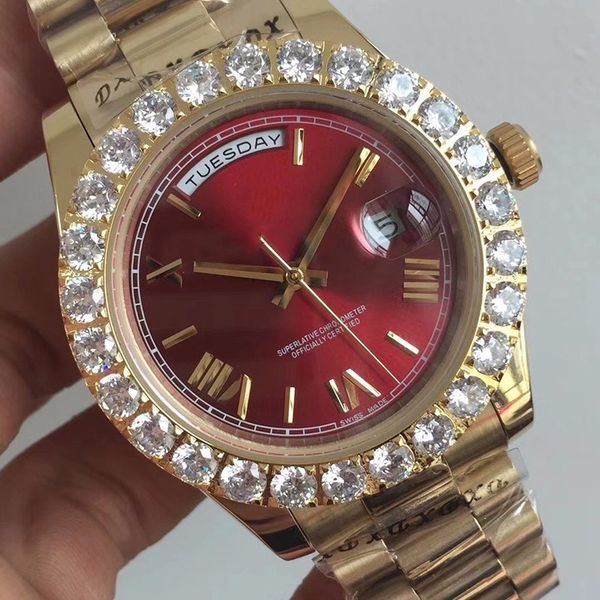 luxury mens watches diamond mens dial stainless steel day date men automatic mechanical fashion sport reloj watch wristwatches, Slivery;brown
luxury mens watches diamond mens dial stainless steel day date men automatic mechanical fashion sport reloj watch wristwatches, Slivery;brown