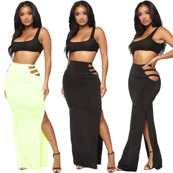 new style women skirts stretch high waist plain long skirt party pencil skirts high waist solid hollow out fashion 2019, Black
new style women skirts stretch high waist plain long skirt party pencil skirts high waist solid hollow out fashion 2019, Black
