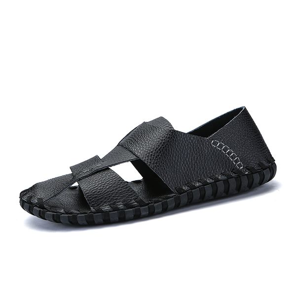 2020 new man summer beach sandals leather outdoor men shoes casual slip-on black walking male slippers size 44
2020 new man summer beach sandals leather outdoor men shoes casual slip-on black walking male slippers size 44