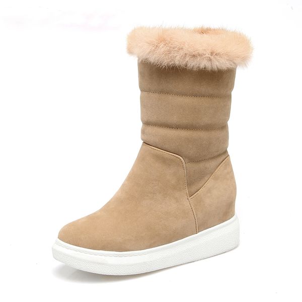 Women Snow Boots Platform Hidden Heels Mid Calf Boots New Winter Real Fur Increasing Heel Shoes Black Large Size 43
Women Snow Boots Platform Hidden Heels Mid Calf Boots New Winter Real Fur Increasing Heel Shoes Black Large Size 43