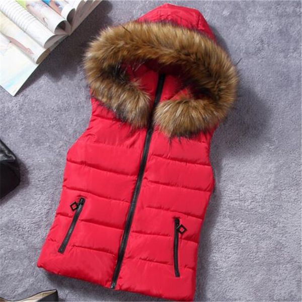 brand winter vest women's jacket down katoen casual hooded fur vest women's dresses big size cloth, Black;white
brand winter vest women's jacket down katoen casual hooded fur vest women's dresses big size cloth, Black;white
