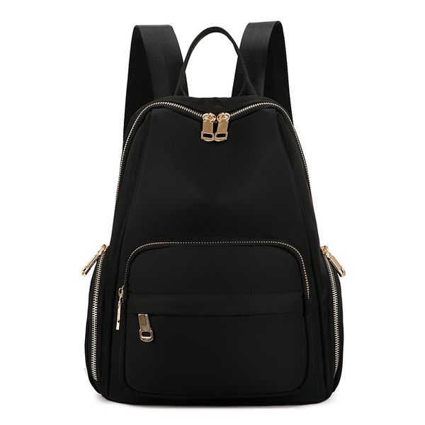 shoulder bag female new fashion student oxford cloth shoulder bag female black backpack solid