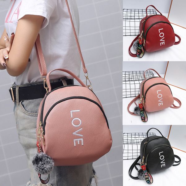girl hairball pendant pu leather school bags pure color with letter "love" printed backpack satchel travel mini square bags
girl hairball pendant pu leather school bags pure color with letter "love" printed backpack satchel travel mini square bags