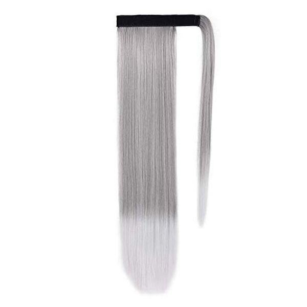 custom gray human hair pony tail hairpiece clip on silver grey brazilian virgin hair straight ombre pony tail hair extensions, Black
custom gray human hair pony tail hairpiece clip on silver grey brazilian virgin hair straight ombre pony tail hair extensions, Black