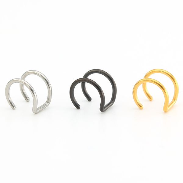 european american no ear hole ear clip simple personality stainless steel double-c cartilage ear decoration titanium steel u shaped, Silver
european american no ear hole ear clip simple personality stainless steel double-c cartilage ear decoration titanium steel u shaped, Silver