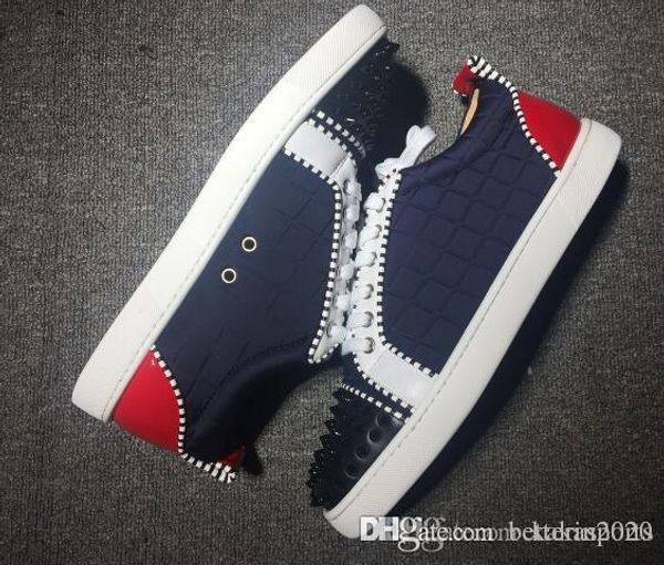 fast shipping style comfortable junior desingers classic low sneakers genuine leather gold nails red bottom low cut, Black
fast shipping style comfortable junior desingers classic low sneakers genuine leather gold nails red bottom low cut, Black
