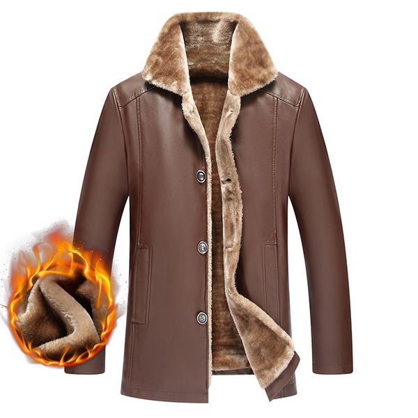 leather fashion fleece jacket for men winter casual warm parka thick button snow coat male windbreaker outerwear overcoat, Black
leather fashion fleece jacket for men winter casual warm parka thick button snow coat male windbreaker outerwear overcoat, Black
