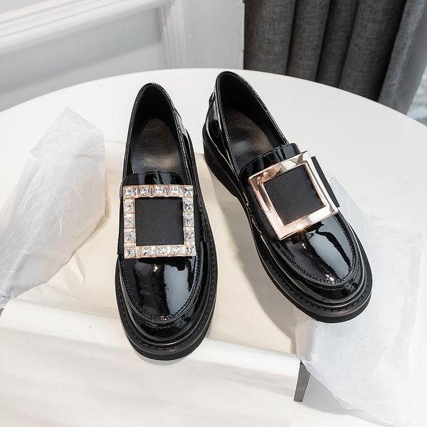 mezereon women loafers patent leather shoes with crystals decoration slip on footwear buckles flat shoes loafers, Black
mezereon women loafers patent leather shoes with crystals decoration slip on footwear buckles flat shoes loafers, Black