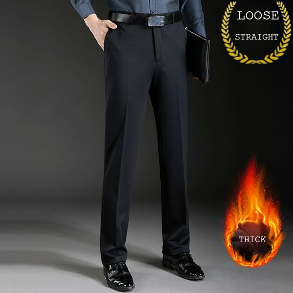 winter elastic blue long loose suit pants man slim fit dress pants straight warm thick formal suit plus size office wear, White;black
winter elastic blue long loose suit pants man slim fit dress pants straight warm thick formal suit plus size office wear, White;black