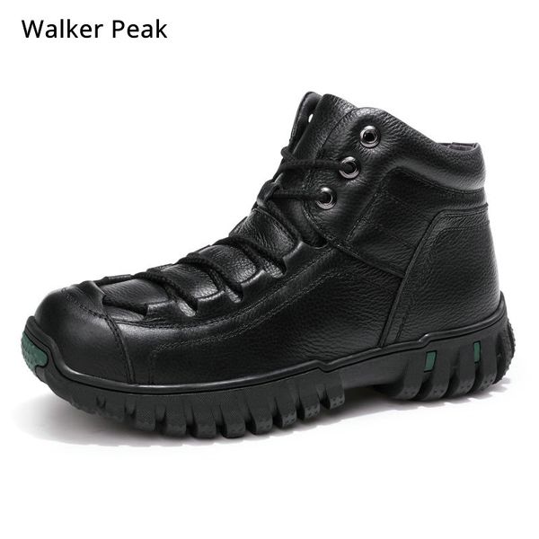 100% genuine leather boots men super warm winter shoes thicken plush mens snow boots waterproof anti-skidding rubber sole work, Black
100% genuine leather boots men super warm winter shoes thicken plush mens snow boots waterproof anti-skidding rubber sole work, Black